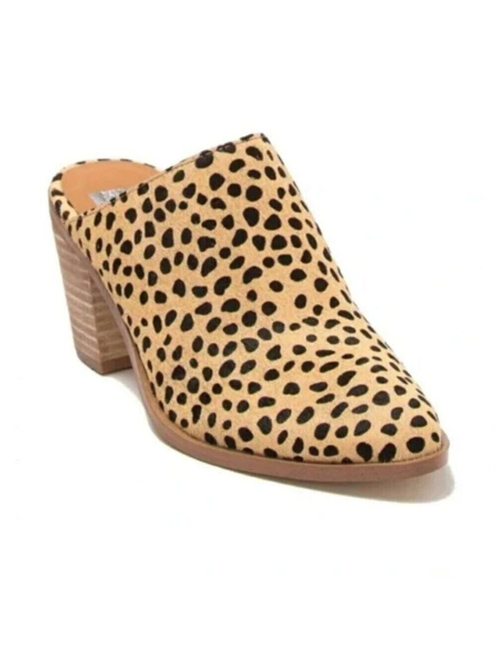 Dolce Vita Filomina size 9 Leopard-Print Stacked Heel Mules